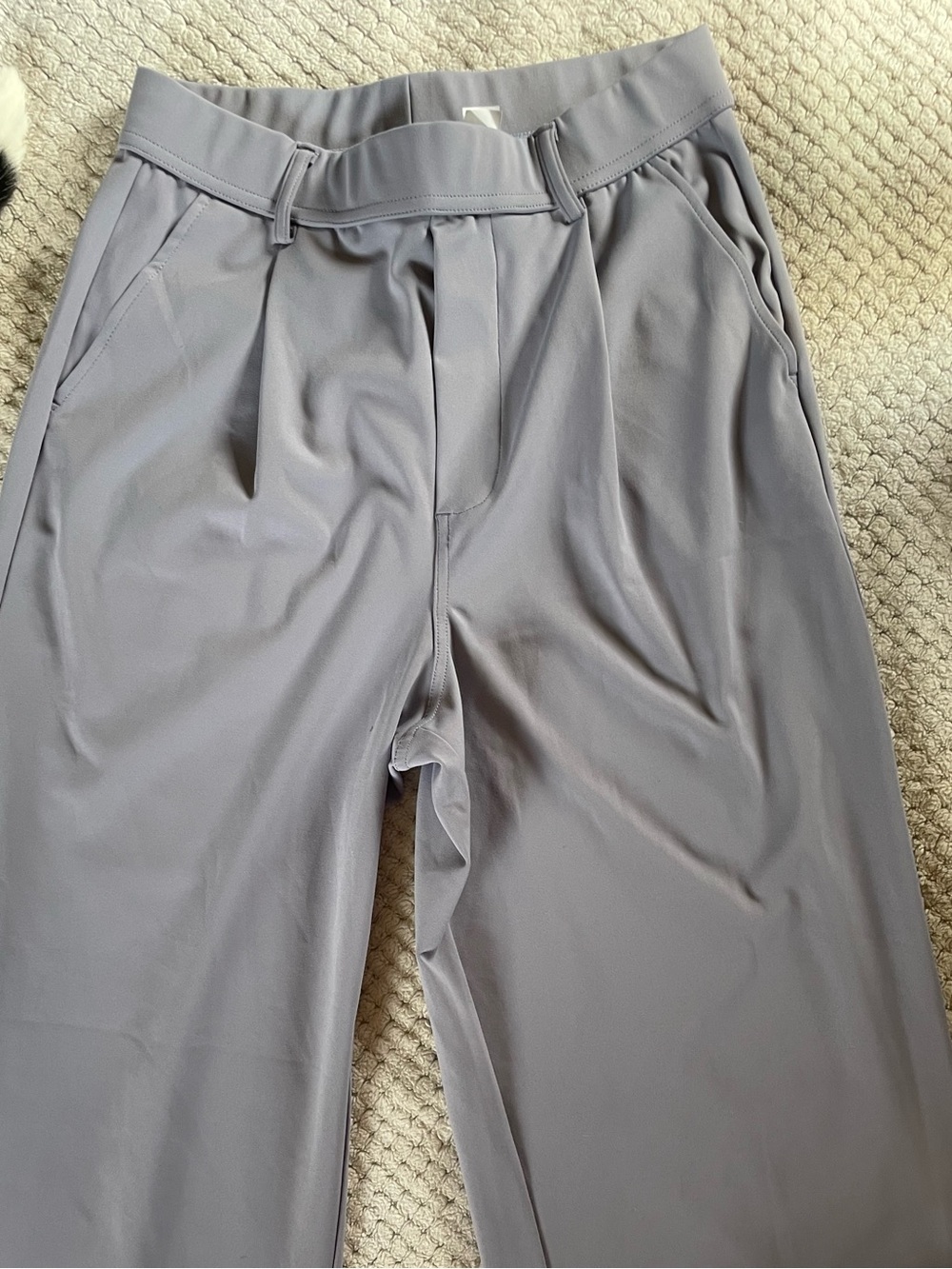 HALARA Wide Leg Pants in Light Gray